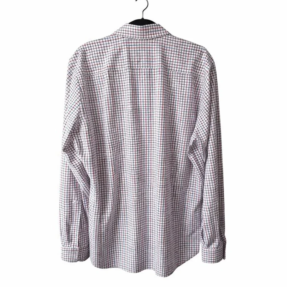 Mizzen+Main Leeward Performance Dress Shirt XXL Stretch No Iron Red Blue Check - Picture 4 of 5